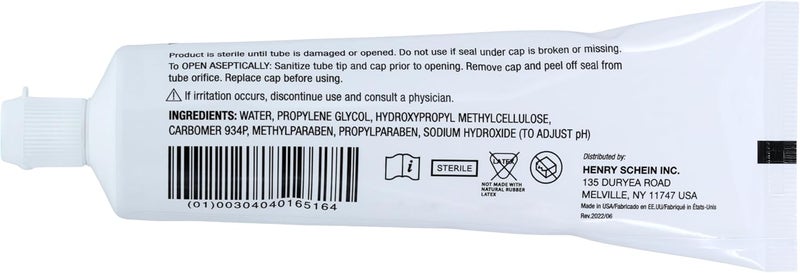 Henry Schein Sterile Lubricating Jelly – 4 oz Flip-Top Tubes, 3-Pack – Water-Soluble, Non-Greasy Formula for Medical and Personal Use, Easy Dispensing and Application - Image 3